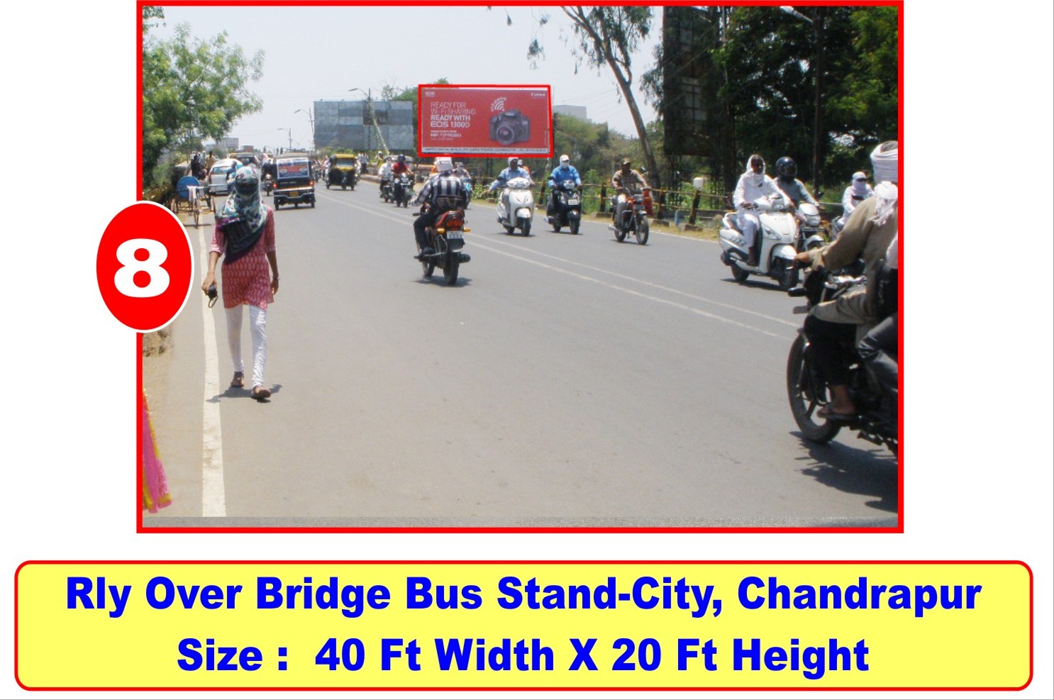 Rwailway overbridge chandrapur hoarding